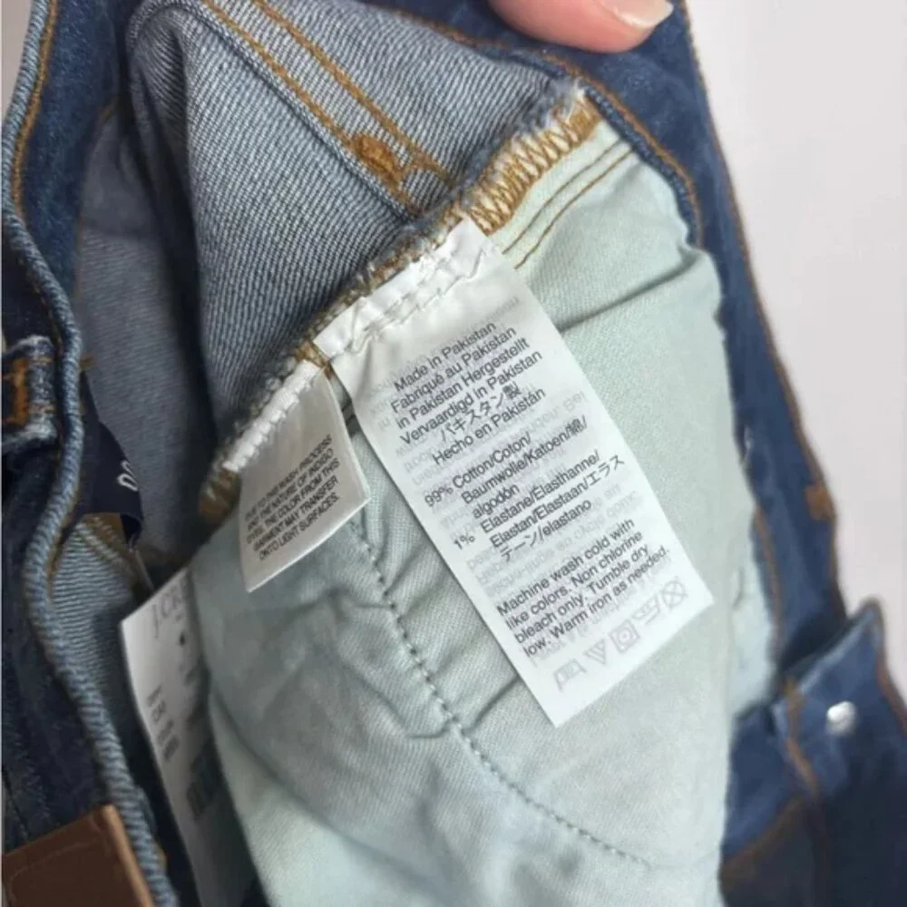 J. Crew Mercantile NWT Classic Blue Denim Raw Edge Mini Skirt